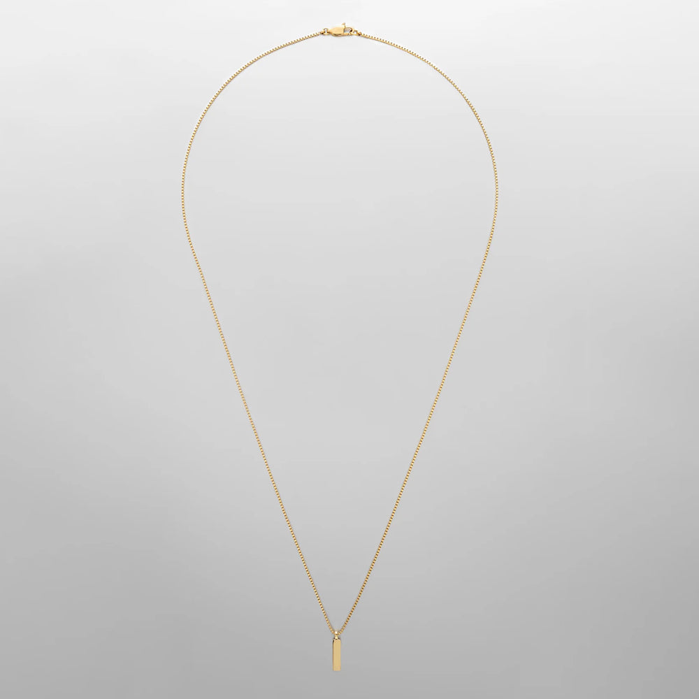 Gold Box Chain Necklace