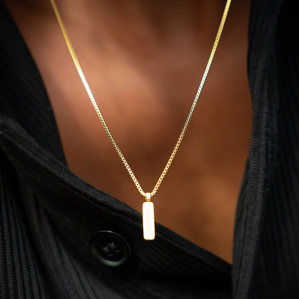 Gold Box Chain Necklace
