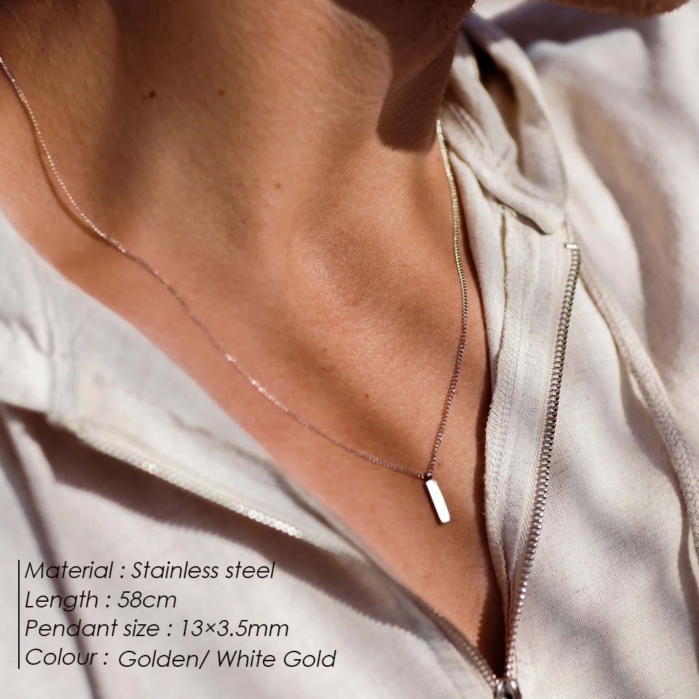 White Gold Cuban Chain Necklace