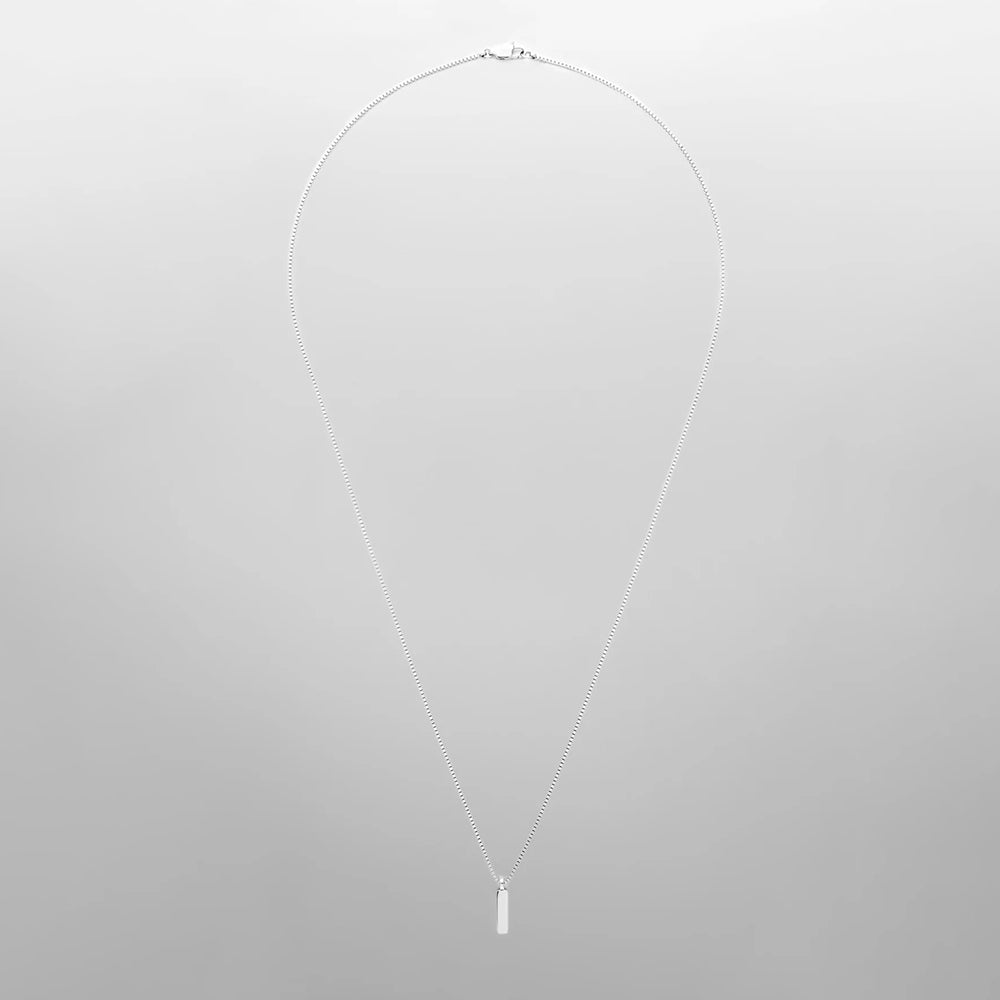 White Gold Box Chain Necklace