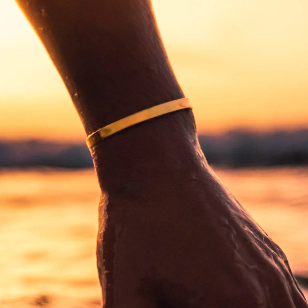 Gold Smooth Cuff Bracelet