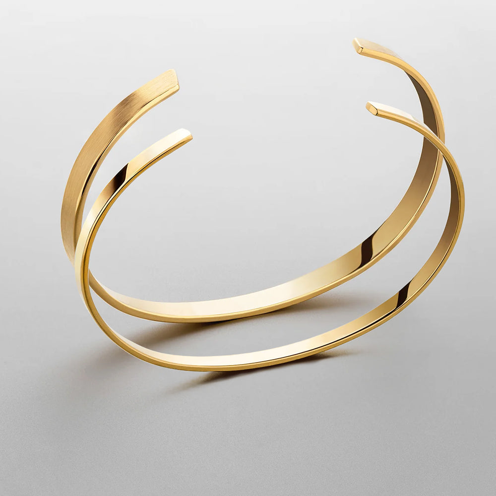 Gold Smooth Cuff Bracelet