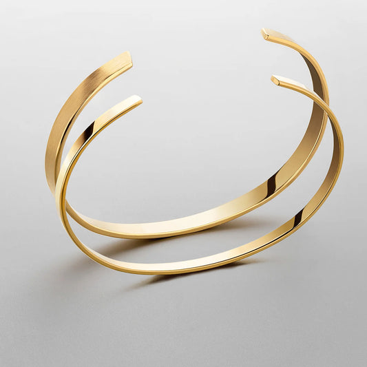 Gold Smooth Cuff Bracelet