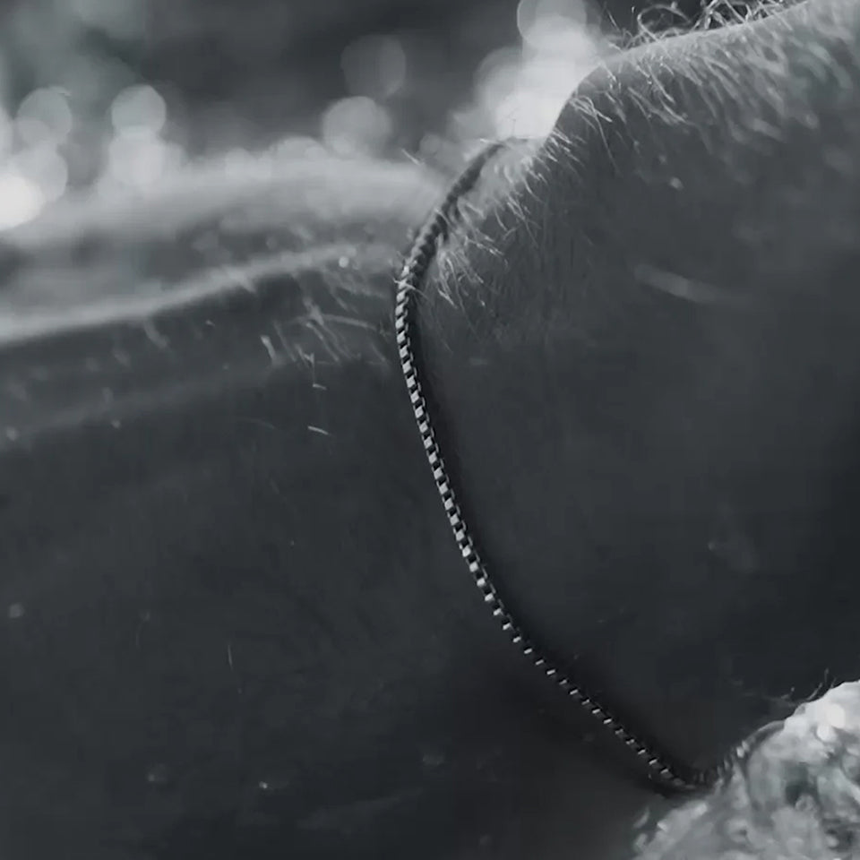 White Gold Box Chain Bracelet