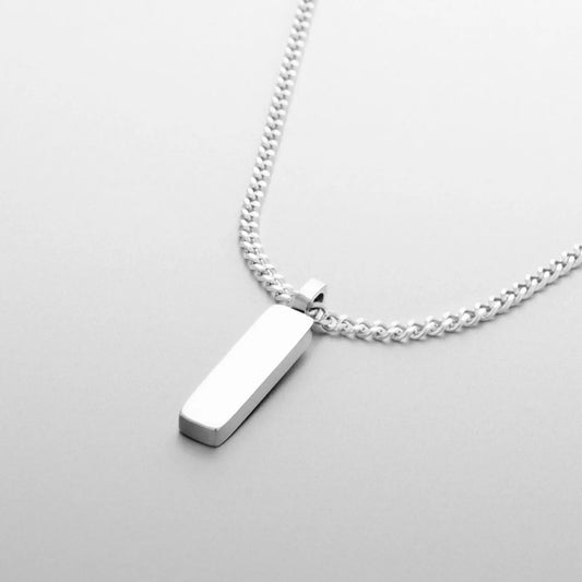White Gold Cuban Chain Necklace