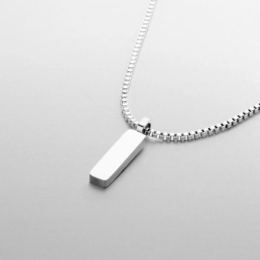 White Gold Box Chain Necklace